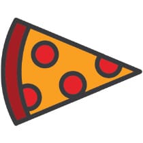 Icon of a pizza